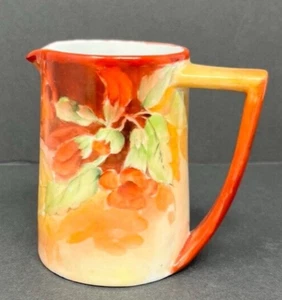 Vienna Austria Porcelain Hand-Painted Flowers Pitcher / Creamer 4" stamped - Picture 1 of 5
