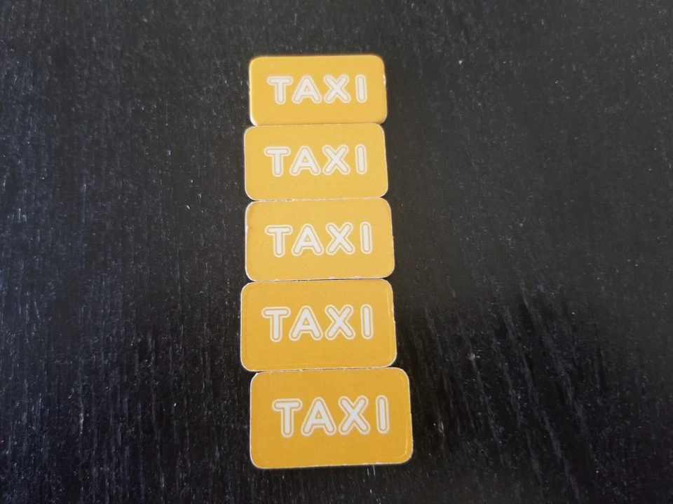 5 boletos de tarifa de taxi amarillos y blancos Scotland Yard -En muy buena condición- piezas de juego de mesa de colección Foto 1 de 1