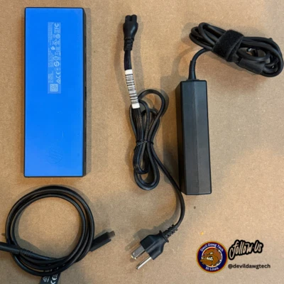 Base USB-C HP EliteBook ProBook G4 con adaptador de CA 90W - múltiple (3FF69AA) Foto 1 de 3