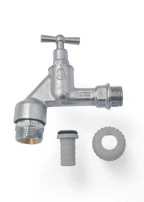 SCHLÖSSER ARMATUREN GMBH & CO. KG Auslaufventil mit Belüfter und Schlauchverschraubung 1/2", DVGW