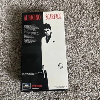 Scarface 2 VHS Tapes Al Pacino Oliver Stone Michelle Pfiefer 1989 Gangster - Image 1 of 3