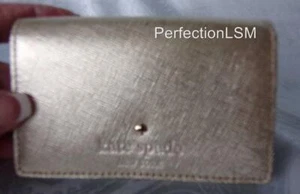 NWT Kate Spade Mikas Pond Christine in Gold Saffiano Leather with Free Shipping! - Picture 1 of 6