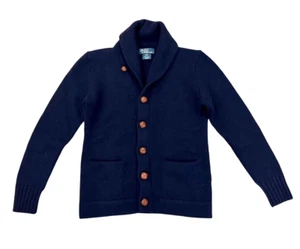 POLO RALPH LAUREN Kids 100% Kaschmir Cardigan Strickjacke Langarm navy blau NEU! - Bild 1 von 6