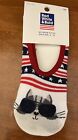 4th Of July Independence Cat Sunglasses Stars Stripes Socks Gift Size 4-10 Women