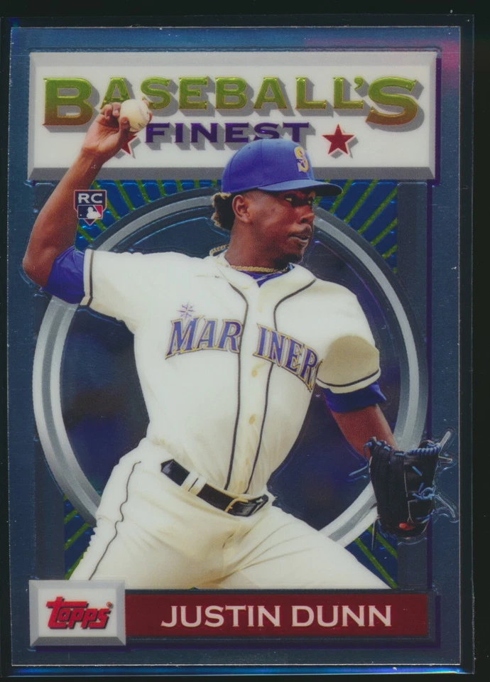 2020 Topps Baseball's Finest Flashbacks #140 Justin Dunn RC Rookie Mariners - Image 1 of 1
