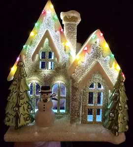 Bath & Body Works Weihnachten Ferienhaus Wandblume Stecker Nachtlicht Schneemann - Bild 1 von 7