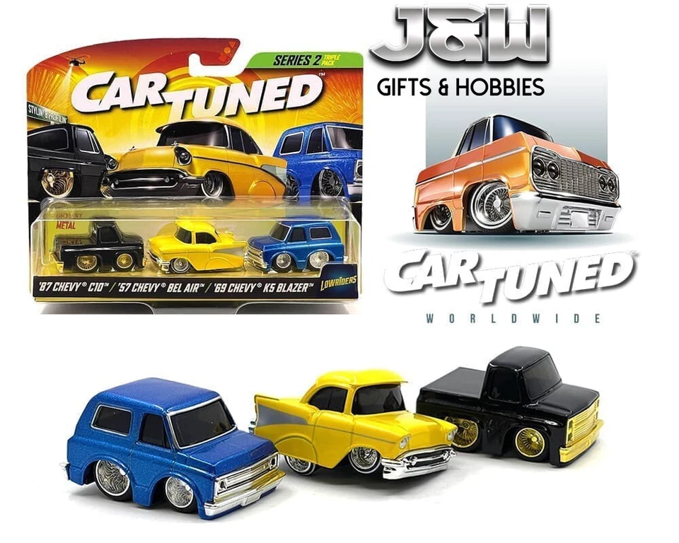 CarTuned Lowriders Serie 2 Stylin’ & Profilin’ 3 Pack 2024 1/64 - Immagine 1 di 1