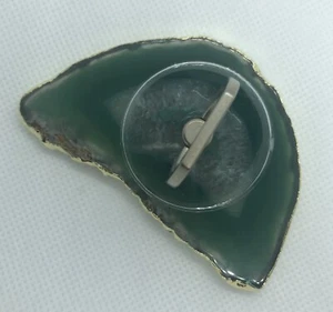 Gorgeous Green Agate w/Gold Electroplated Rim 360 Rotation Ring Phone Holder R3 - Picture 1 of 3