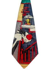 Krawatte - Schlips - Warner Bros Sylvester und Tweety - by Atlas Design Italy - Picture 1 of 6