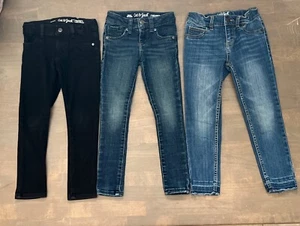 Girls Size 4 Jeans Lot Of 3 Cat & Jack Denim, Black Denim, Skinny, Jegging - Picture 1 of 11