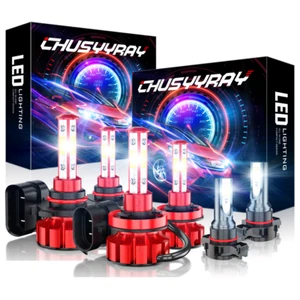 Fit 2011-2013 Dodge Durango 6X Combo LED Headlight + Fog Light Bulbs - Picture 1 of 14