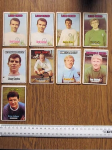 NINE VINTAGE 1970s A&BC FOOTBALLER CARDS (2 PAUL REANEYS) - Picture 1 of 6