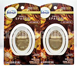 2 Count Febreze Small Spaces COZY CAMPFIRE Air Freshener - BUY MORE & SAVE!
