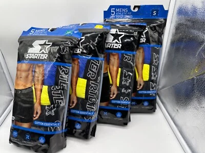 NEW 5 PAIR PACK STARTER MENS ATHLETIC FIT BOXER BRIEF COTTON ESSENTIAL 6" INSEAM - Image 1 of 4