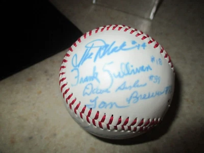 1958 Red Sox béisbol autografiado - Malzone, Delock, Brewer, Lepcio y otros 4 Foto 1 de 4