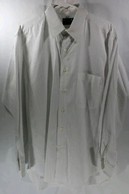 Camisa De Colección Gitman Bros Manga Larga Botón Frontal Rayas Blancas Para Hombres 16/34  Foto 1 de 4