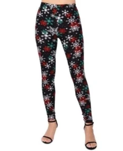 Planet Gold Juniors Holiday Printed High Black Beauty Snowflake XS - Picture 1 of 1