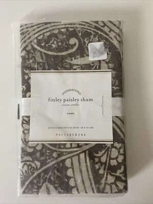 Pottery Barn Finley Paisley Sham tamaño europeo 26” x 26” (66 cm X 66 cm) nuevo con etiquetas Foto 1 de 4