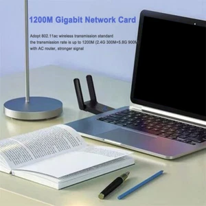 WiFi 1200M USB 3.0 Wifi Adapter Dual Band 2.4G 5G 1200Mbps Wifi USB Antenna_Q - Zdjęcie 1 z 6