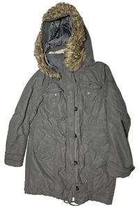 Chaqueta Abercrombie & Fitch Adulto Gris Medio Tipo Militar Parka Forrada Sherpa - Imagen 1 de 6