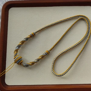 Hand-woven 12-strand rope high grade pendant necklace 09A - Picture 1 of 5