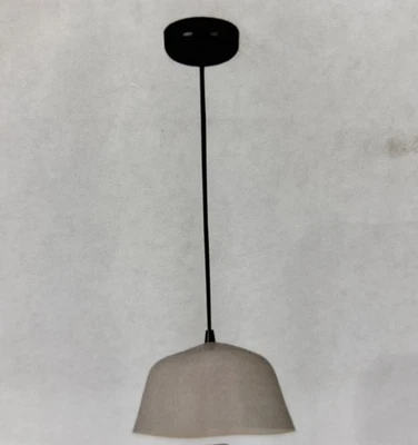 Allen + Roth Luna 1 Light White Transitional Bell Pendant Light {92} - Image 1 of 4