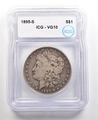 1895-S Morgan Silver Dollar VG10 ICG *5453 - Image 1 of 3