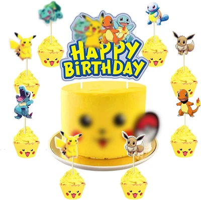 25 PCS Tortendeko Geburtstag Kinder,Tortendeko Figuren,Kuchen Deko,Happy Birthda - Bild 1 von 4