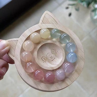 Natural Green Rutilated Quartz Red Rutilated Quartz Rabbit Hair Mixed Bracelet - Image 1 of 4