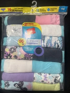 Hanes Girls Tagless Hipster Underwear, Size 14, Pack Of 16 - Picture 1 of 3