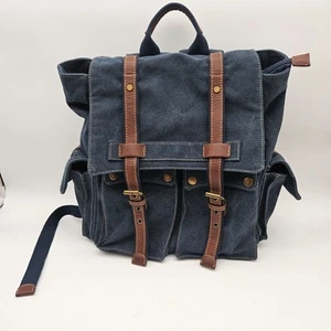 Cargoit Blue Denim Large Backpack Adjustable Straps Padded Laptop Ipad Storage - Bild 1 von 15
