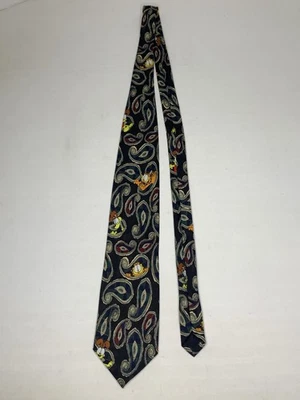 PAWS Addiction Garfield Cartoon Paisley Polyester Tie P135 - Image 1 of 4
