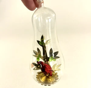 Resl Lenz pernice in un albero di pero lamina di vetro globo ornamento Xlnt W Germania - Foto 1 di 12