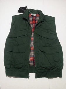 J.D. Chaleco Michael Hunter verde con cuadros rojos pesca al aire libre caza para hombre L leer - Imagen 1 de 12