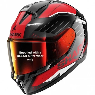 Shark Full Face Motorcycle Helmet Unisex-Ridill 2 Bersek (Black, Red, White) - Image 1 of 3