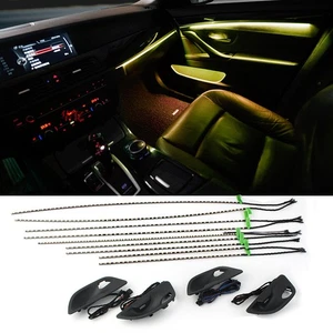 Dual Color Interior Led Ambient Door Light Stripes fit for BMW 5 Series F10 ln - Picture 1 of 9
