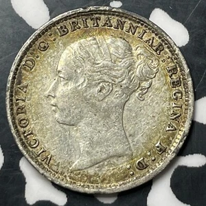 1886 Great Britain 3 Pence Threepence Lot#E6908 Silver! Nice! - Picture 1 of 2