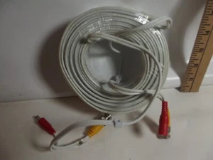Cable de cámara de seguridad cable CCTV alimentación de video 30M BNC RCA cable DVR blanco EE. UU. - Imagen 1 de 4