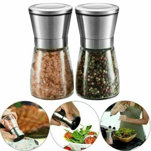 Steel Adjustable Spice Herb Grinder Salt Mill Pepper Grinder Kitchen Tool - Picture 1 of 11