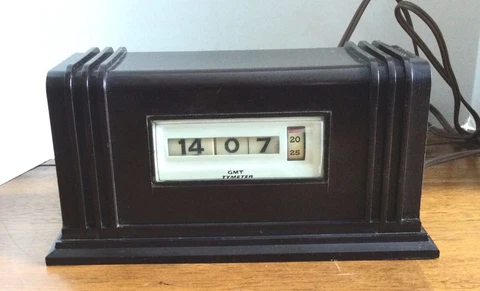Art Deco Bakelite Pen wood Numechron USA Model 100c Flip Clock Cover