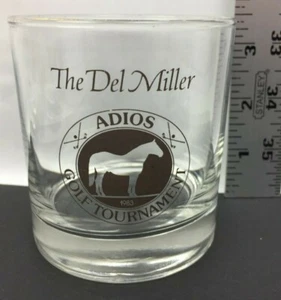The Del Miller Adios Golf Tournament 1983 Rocks Tumbler Glass Vintage - Picture 1 of 5