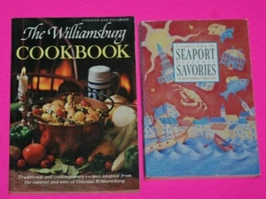 Lot 2 The Williamsburg + A Cooks Tour of Seaport Historic Savories Cookbooks - Picture 1 of 6