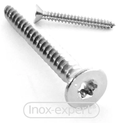 INOX-EXPERT Senkkopf Blechschrauben 7982 TX ISO 14586 Edelstahl A4 Seko Blech-Schrauben Niro
