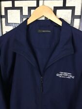 Greg Norman Men L Jacket Windbreaker Navy Blue Grand View Lodge on Gull Lake MN