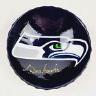 Studio Pottery Hand Made & Painted Seahawks Footed Art Bowl 6"