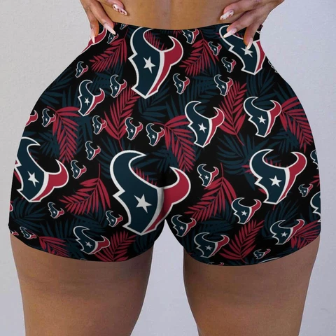 Houston Texans Women's Shorts Fans Printed Shorts Soft and Elastic Shorts Cover
