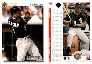 Bo Jackson 1992 Upper Deck Baseball Card 555  Chicago White Sox