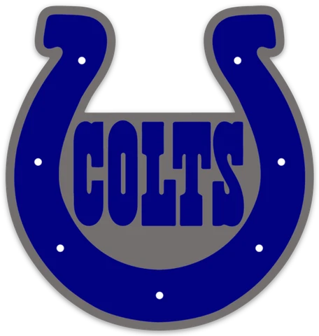 Indianapolis Colts Logo Horse-Shoe Type NFL Football Die-Cut MAGNET Cover