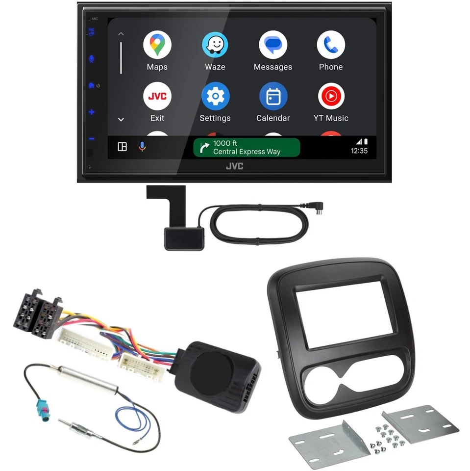 JVC KW-M595DBT Android Auto CarPlay Digitalradio Einbauset für Nissan NV300 - Bild 1 von 1