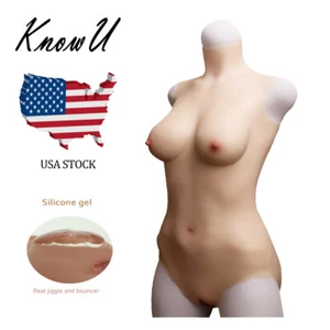 Silicone Filler Fullbody Suit Breast C/D/E Cup One-Piece Tight Crossdresser - Picture 1 of 10